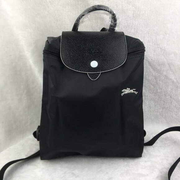 New LONGCHAMP Mini Le Pliage  Backpack In black - Picture 1 of 9
